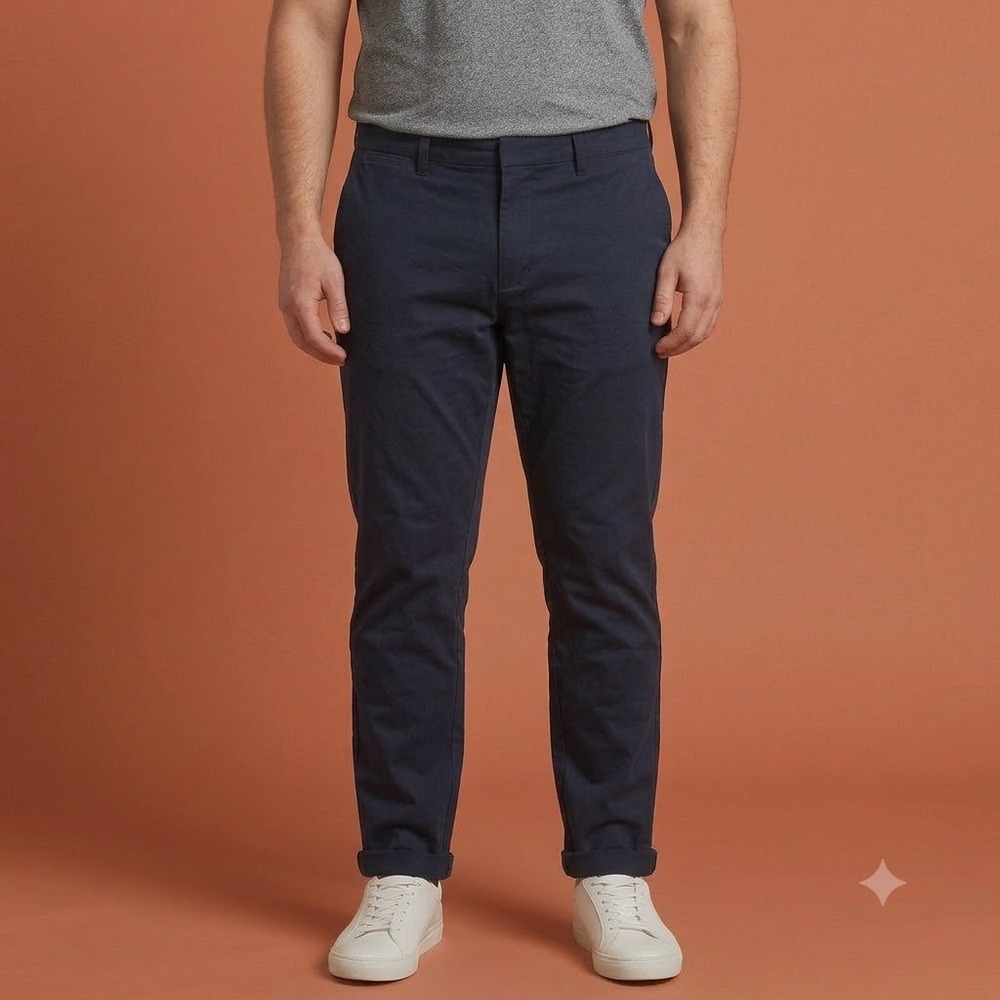 Sweat Tailor Everyday Everywear Pants Men's 36x32 Navy Blue Stretch Slim Chino